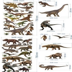„Dinozauro lipdukai“ 3D vaikų kambario sienų lipdukai