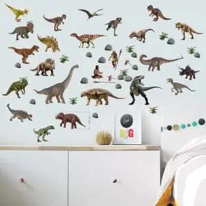 „Dinozauro lipdukai“ 3D vaikų kambario sienų lipdukai
