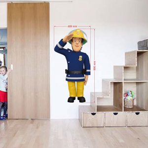 „Fireman Sam didelis“ 3D vaikų kambario sienų lipdukai