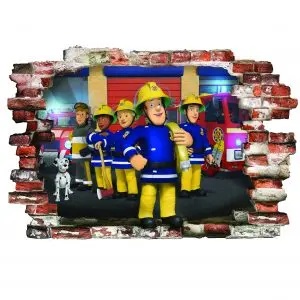 „Fireman Sam“ 3D vaikų kambario sienų lipdukai