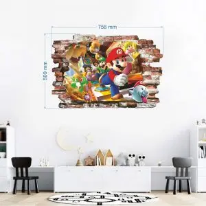 „Mario“ 3D vaikų kambario sienų lipdukai