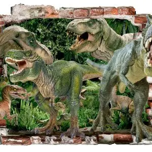 „Dinosaurs“ 3D vaikų kambario sienų lipdukai