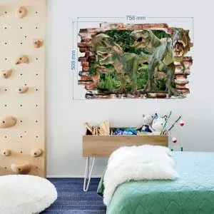 „Dinosaurs“ 3D vaikų kambario sienų lipdukai