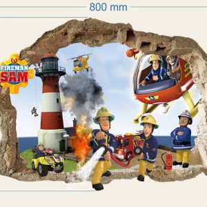 „Gaisrininkai Firemanai“ 3D vaikų kambario sienų lipdukai