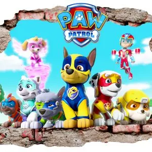 „Šunyčiai patruliai“ 3D Paw patrol vaikų kambario sienų lipdukai