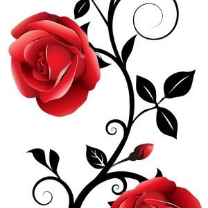 Rožė kambario sienų lipdukai